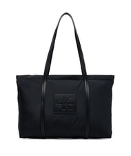CALVIN KLEIN TOTE Einkaufstasche aus recyceltem Stoff auf Schwarz - Damentaschen - 1
