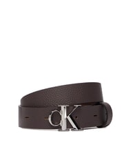 CALVIN KLEIN FACTED CK BUCKLE Lederg&uuml;rtel - G&uuml;rtel