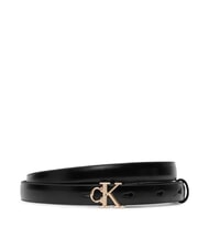 CALVIN KLEIN ROUND CK BUCKLE Lederg&uuml;rtel - G&uuml;rtel