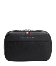 TOMMY HILFIGER TH CENTRAL Ger&auml;ndelte Kosmetiktasche mit Logo Schwarz - Beauty-Case - 1