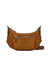GUESS MARSHA Schultertasche aus Wildleder COGNAC - Damentaschen - 1