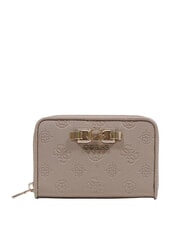 GUESS ANISE Mittlere Geldb&ouml;rse Logo in dunklem Taupe - Brieftaschen Damen - 1