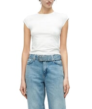 GUESS JEANS RAGLAN Baumwoll-T-Shirt purwei&szlig; - T-Shirts und Tops f&uuml;r Damen - 1