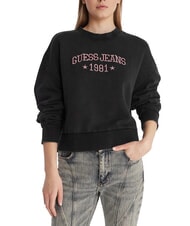 GUESS JEANS DROP BAKER CROP Baumwoll-Sweatshirt pechschwarz multi - Sweatshirts Damen - 1