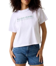 GUESS JEANS BOXY PRINT STAR Baumwoll-T-Shirt purwei&szlig; - T-Shirts und Tops f&uuml;r Damen - 1
