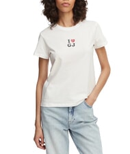 GUESS JEANS I LOVE Baumwoll-T-Shirt - T-Shirts und Tops f&uuml;r Damen