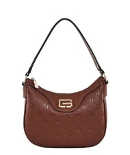 GAUD&Igrave; LEA Mini-Hobo-Schultertasche mit Schultergurt BRAUN - Damentaschen - 1
