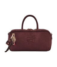 GAUD&Igrave; GRETA SUEDE Handtasche mit Schulterriemen und Anh&auml;nger Burgund - Damentaschen - 1