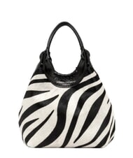 GIANNI CHIARINI ALIFA Schultertasche aus Leder mit Schulterriemen schwarz-wei&szlig;es Zebra - Damentaschen - 1