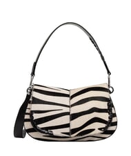 GIANNI CHIARINI HELENA ROUND Lederhandtasche mit Schulterriemen schwarz-wei&szlig;es Zebra - Damentaschen - 1