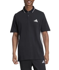ADIDAS 3 STRIPES Kurzarm-Poloshirt Schwarz - Herren-Polo-Shirts/Herren-Polo-Shirt/Herrenpoloshirt/Herrenpoloshirts - 1