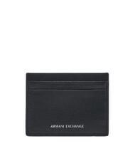 ARMANI EXCHANGE BARCELONA Flacher Kartenhalter aus Leder Schwarz - Brieftaschen Herren - 1