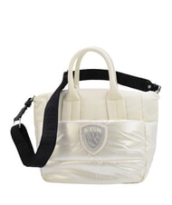 BLAUER PADDED Handtasche mit Schulterriemen Wei&szlig; - Damentaschen - 1