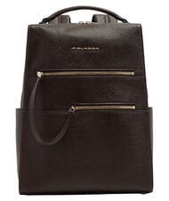 PIQUADRO W140 Damen-Lederrucksack f&uuml;r 14-Zoll-Laptop BRAUN - PC-Rucks&auml;cke - 1