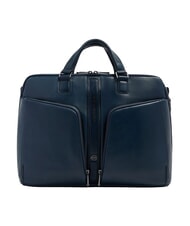 PIQUADRO W143 15,6"-Laptoptasche aus Leder Blau - Arbeitstaschen - 1