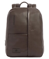PIQUADRO RUSSEL 14-Zoll-Laptop-Rucksack aus Leder MORO - PC-Rucks&auml;cke - 1