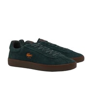 LACOSTE BASESHOT Ledersneakers dunkelgr&uuml;n/dunkelgummi - Herrenschuhe - 1