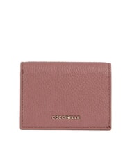 COCCINELLE METALLIC SOFT Kompakte Ledergeldb&ouml;rse Winterrose - Brieftaschen Damen - 1