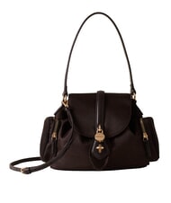 BORBONESE POCHE Schultertasche mit Schultergurt Schokolade - Damentaschen - 1
