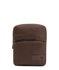 PIQUADRO WOLLEM iPad Mini-Tasche aus Stoff und Leder BRAUN - Umh&auml;ngetaschen Herren - 1