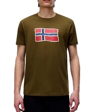 NAPAPIJRI S-MAHSA SS Kurzarm-T-Shirt Dunkelolivgr&uuml;n - Herren-T-Shirts - 1