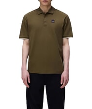 NAPAPIJRI E-BADGE SS 1 Kurzarm-Poloshirt Dunkelolivgr&uuml;n - Herren-Polo-Shirts/Herren-Polo-Shirt/Herrenpoloshirt/Herrenpoloshirts - 1