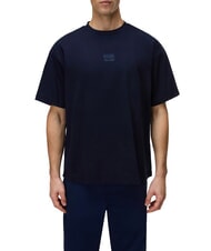 NAPAPIJRI S-ELEVATED LOGO SS Baumwoll-T-Shirt blu marine - Herren-T-Shirts - 1