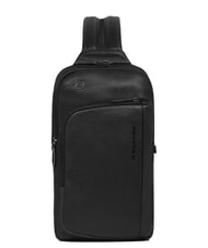 PIQUADRO CRONUS One-Shoulder-Rucksack aus Leder Schwarz - PC-Rucks&auml;cke - 1