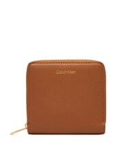 CALVIN KLEIN EMBOSSED LOGO Kleine Geldb&ouml;rse mit Rei&szlig;verschluss nat&uuml;rliche Umbra - Brieftaschen Damen - 1