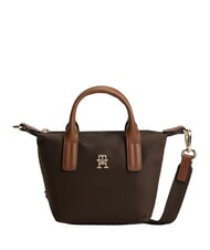 TOMMY HILFIGER POPETTE Handtasche mit Schulterriemen und Logo brauner Fondant - Damentaschen - 1