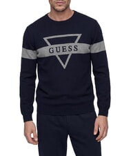 GUESS MARK LOGO JACQUARD Trikot mit dreieckigem Logo smartblue - Herrenpullover - 1