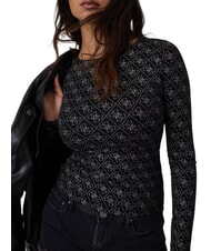 GUESS BOAT TEODORA Lang&auml;rmeliges T-Shirt jetbla - T-Shirts und Tops f&uuml;r Damen - 1