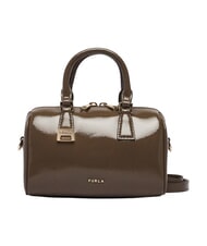 FURLA OLIVIA Lederhandtasche mit Schulterriemen schlammiges Grau - Damentaschen - 1