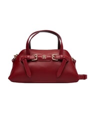 TOMMY HILFIGER TH BUCKLE Handtasche mit Schulterriemen Herbstrot - Damentaschen - 1
