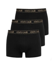 CAVALLI ALL-OVER ELASTIC GOLD 3er-Pack Boxershorts - Herrenslip