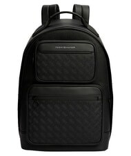 TOMMY HILFIGER TH MODERN Rucksack mit doppelter Vordertasche Schwarz - Rucks&auml;cke f&uuml;r Schule &amp; Freizeit - 1