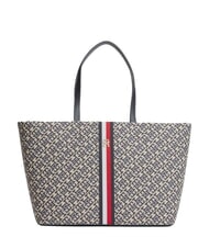 TOMMY HILFIGER TH JACQUARD Schultertasche Raum blau - Damentaschen - 1