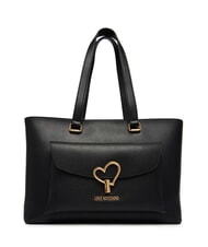 LOVE MOSCHINO HEART TURNLOCK Einkaufstasche Schwarz - Damentaschen - 1