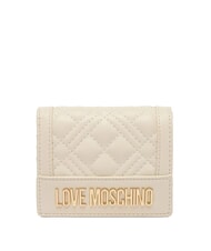 LOVE MOSCHINO QUILTED Mini-Geldb&ouml;rse Elfenbein - Brieftaschen Damen - 1