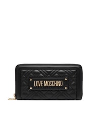 LOVE MOSCHINO QUILTED Rei&szlig;verschluss-Geldb&ouml;rse Schwarz - Brieftaschen Damen - 1