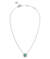 GUESS M'AMA NON M'AMA Herzf&ouml;rmige Zirkonia-Halskette Rhodium/Smaragd - Halsketten - 1