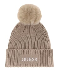 GUESS AMORETTE KNITTED Hut mit Bommeln Taupe - M&uuml;tzen/H&uuml;te - 1