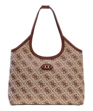 GUESS SAMANTHA Umh&auml;ngetasche Latte-Logo / braun - Damentaschen - 1