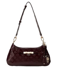 GUESS CARMELLA Umh&auml;ngetasche burgunderrotes Logo - Damentaschen - 1