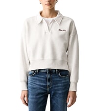 GUESS JEANS SCRIPT EMBRO NOTCH Sweatshirt mit Kragen - Sweatshirts Damen