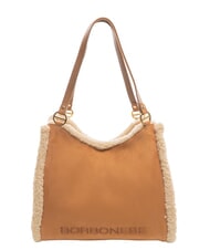 BORBONESE SUEDE LOGO Schultertasche - Damentaschen