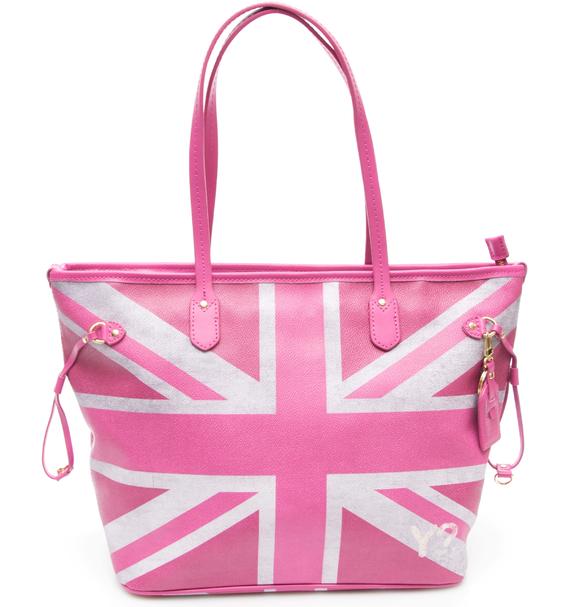 YNOT Flag Color UK Einkaufstasche um die Schulter FUCHSIE - Damentaschen