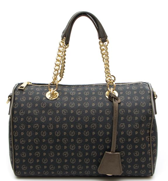 POLLINI Heritage Classic Handtasche, mit Schultergurt schwarze Bronze - Damentaschen