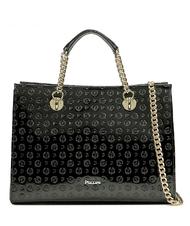 POLLINI Embossed Heritage Handtasche, mit Schulterriemen, aus Lackleder Schwarz - Damentaschen - 1