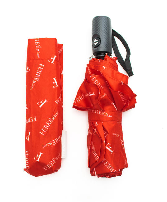 FERRÈ Ombrello Mit automatischer Öffnungs-/Schließtaste ROT - Regenschirme